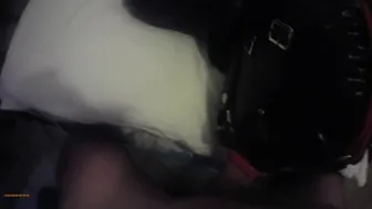 Hogtied in Latex: POV Throating with a Lip-Open Mouth Gag