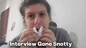 Clips 4 Sale - Snotty Nose Blow and Sneezing During Job Interview – Congestion, Runny Nose, Messy Blows, Embarrassing Mucus Fetish Clip
