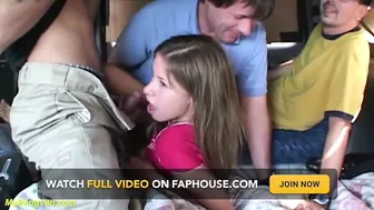 Faphouse - Busty teen picked up for her first bang-van gangbang