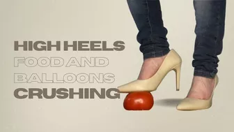 Clips 4 Sale - High Heels Crushing Food & Popping Balloons