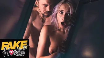 Fake Hostel - The Haunted Locker - A Halloween Special with horny teen experiencing massive cock