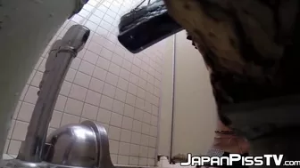 Tokyo ladies are peeing on this public toilet and someone recorded it all