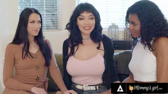 Mommys Girl - MOMMY'S GIRL - Hot Babes Alex Coal & Nicole Kitt Confront Cheating Little Puck Into Scissoring 3-Way
