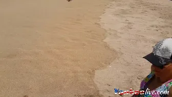 Sandy's Public Beach Adventure: BDSM, Toys & POV Fun!