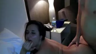 Big-Titted Brunette Jane's Amateur Hotel Room Fuck