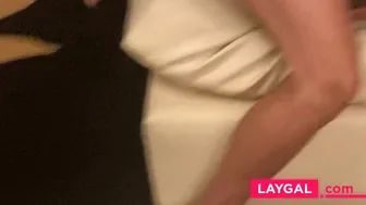 Blonde Dirty Talks Cuckold While Riding a Huge Cock