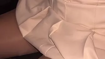 Faphouse - Remote Controlled Sex Toy in Under a Sexy Leather Miniskirt Submissive Collar and Pretty Stockings