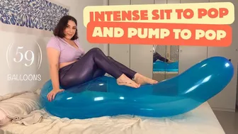Clips 4 Sale - Intense Sit to Pop with 59 Balloons - Toughness Test by Kyra June