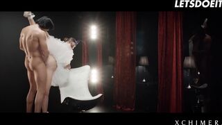 Skinny Babe Jessica X In Ballerina Costume Rides Her Big Cock BF
