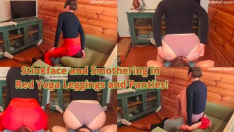 Clips 4 Sale - Stinkface and Smothering in Red Yoga Leggings and Panties! - Bellafussara