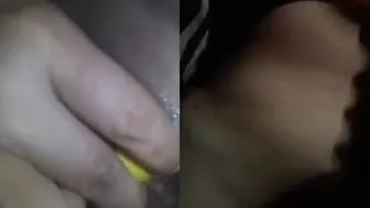 Big butt latin playing with boyfriend on video call