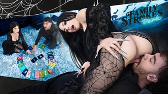 Family Strokes - Asteria’s Wicked Halloween: Goth Siblings Summon the Ouija Demon!