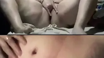 Latin big thighs & pussy on video call with young guy