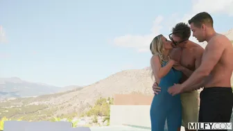 Milfy - MILFY Busty Blonde MILF Shalina Devine Has Intense Double Penetration Orgasm