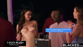 BLACKED BBC-Hungry Besties Elena Vedem,Vanessa Alessia, & Sophie Weber Take Turns Riding Freddy's Huge Cock