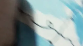 Stepsister could not take big dick inside, cum on her buttocks