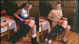 Clips 4 Sale - "Spanked by a Cheerleader" Pt 2 (Single Cam | Side-Overhead Bum View) [mp4]