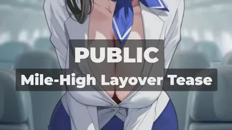 Clips 4 Sale - PUBLIC - Mile-High Layover Tease - Your flirty flight attendant locks the galley curtain and whispers, “We’ve got eight minutes before anyone notices… get that cock out for me"