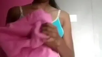 Gouthami reddy manthena removing bra showing nude hot sexy milky boobs in bedroom