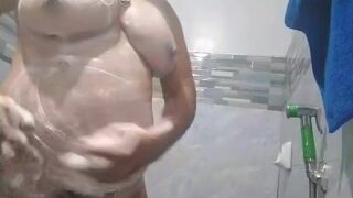 Curvy indian Aunty in shower