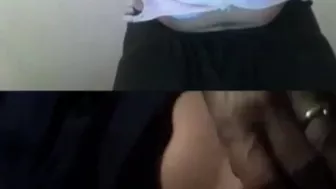 Brazilian teen with big boobs playing with me on video call