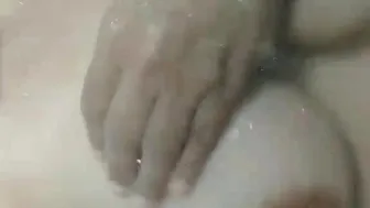 Indian Curvy Aunty with big tits & ass having shower