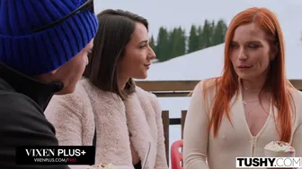 Tushy - TUSHY Anal Obsessed Beauty Eve Sweet Seduces Clemence Audiard And Her Boyfriend At The Chalet