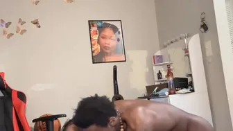 Curvy ebony slut get load of cum after hard BBC pounding