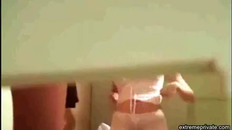 peeping at stepsister when she puts on lingerie