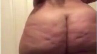 Huge boobs and butt indian aunty caresses