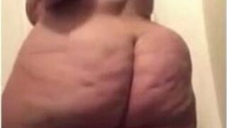 Huge boobs and butt indian aunty caresses