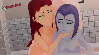 MPOV Star Fire and Raven Doggy Threesome Teen Titans Hentai/Porn Animation~!