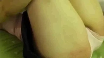 Nasty caning of Abigail's ass and twat