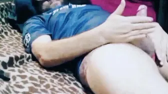 Real man in hot video showing his hard penis