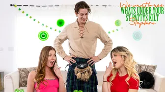Bratty Sis - We Want to See Whats Under Your St Pattys Kilt Stepbro