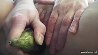 MILF Corella Fucks Pussy with Eggplant