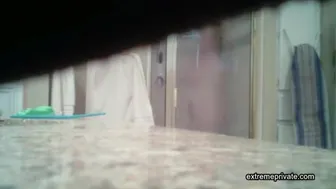I Spy on My Chubby Busty showering Stepmother