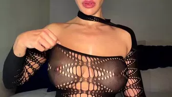 Curvy Ebony Toy Play Tease