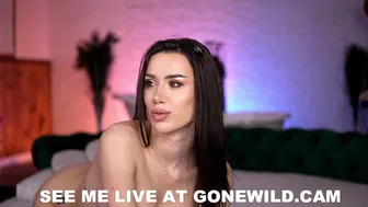 Sexy Brunette Nude Tease on Live Webcam Show