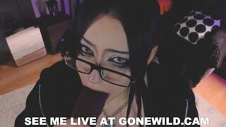 Goth Babe Cum Play Tease