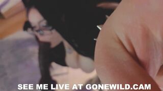Goth Babe Cum Play Tease