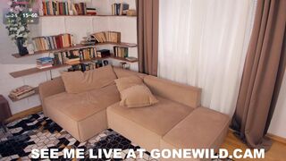 Sexy Blonde Strips and Poses on Webcam