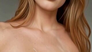 Titty massage time turned into a sticky finish.