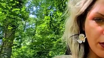 Tattooed Shemale Tease in Forest