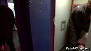 Hot Girls Explore Glory Hole Store