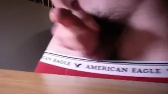 Twink Jerks and Cums on His Dorm Room Desk