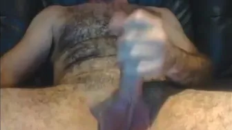 Big-Cock Daddy Strokes and Shoots