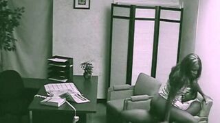 Black Couple Fucking while meeting in office