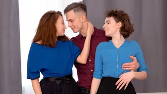 X Sensual - Two Pretty Girls Darcy Dark And Kristi Are Fucking With A Shared Lover