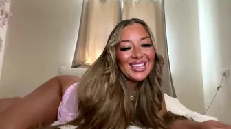 Blonde Teases & Toys in Pink Lingerie